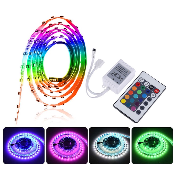 LED DÂY DÁN 7 MÀU (RGB) 12V 3A BỘ ĐIỀU KHIỂN HIỆU ỨNG (CHƯA BAO GỒM NGUỒN)