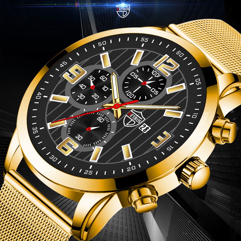 Đồng Hồ Quartz Nam Hiển Thị Ngày Dây Đeo Da Dạ Quang Thời Trang 2022