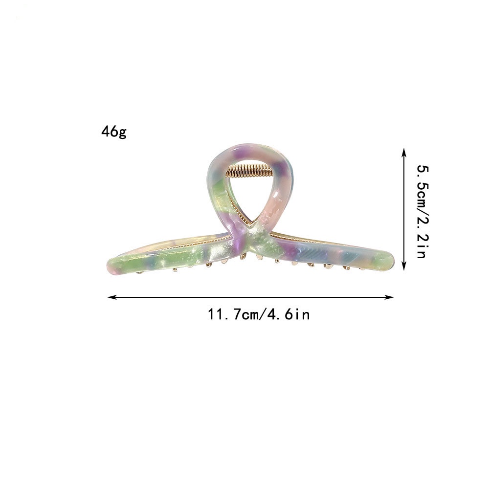 Kẹp tóc kiểu chữ thập bằng nhựa resin cỡ lớn cổ điển thời trang cho nữ