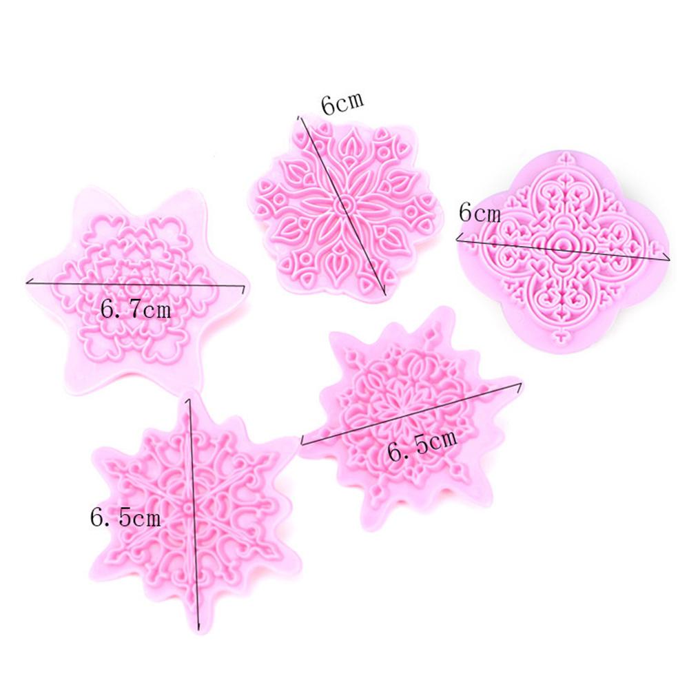 HARRIETT Set 5 Khuôn Đất Sét Polymer Hoạ Tiết Chấm Bi