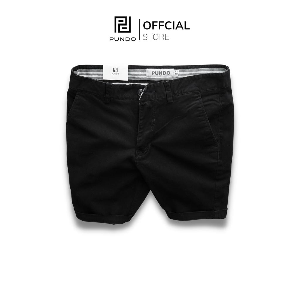 Quần short kaki nam ngắn trên gối màu basic đơn giãn chất kaki cao cấp dễ phối PUNDO QSPD12