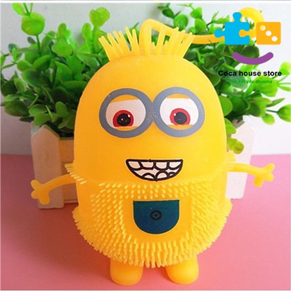 Minion kẻ cắp mặt trăng cao su co dãn siêu dẻo phát sáng, minion slime massa tay cực thích size cực lớn