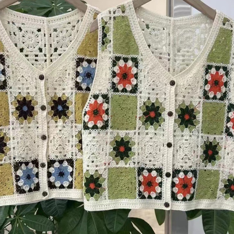 Áo Khoác Dệt Kim Sát Nách Dáng Rộng Cho Nữ