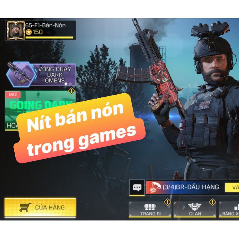 Nón kết Call of Duty cao cấp thêu tại shop