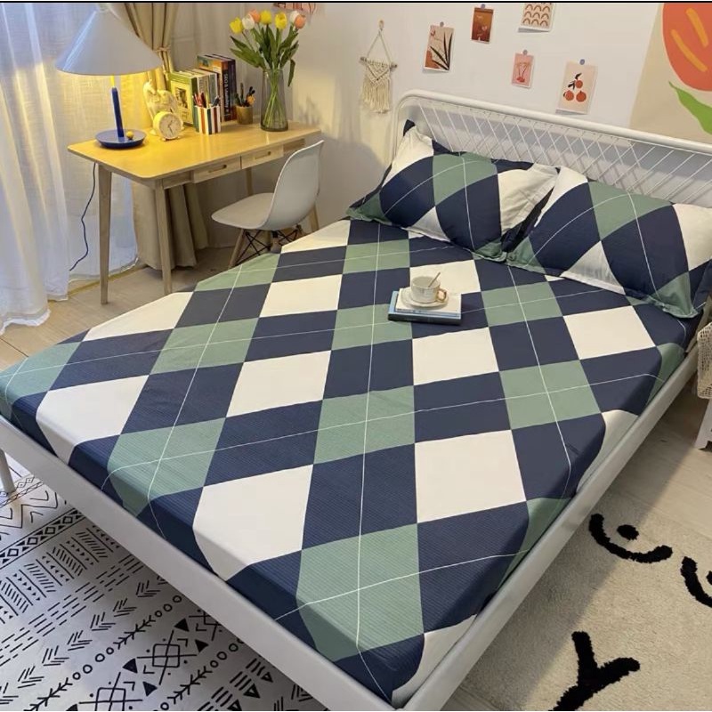 (Nhiều mẫu) Ga gối Cotton Living 3 món nhập khẩu,mọi kích thước, miễn phí bo chun, inbox để gửi thêm mẫu | BigBuy360 - bigbuy360.vn