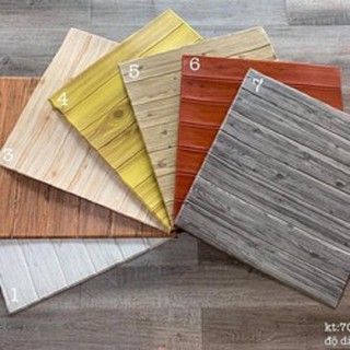 combo10 tấm Xốp dán tường vân gỗ hàn quốc