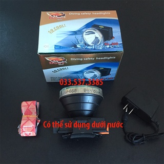 Đèn pin đội đầu siêu sáng, đèn pin đeo đầu KL 668 công suất 35W