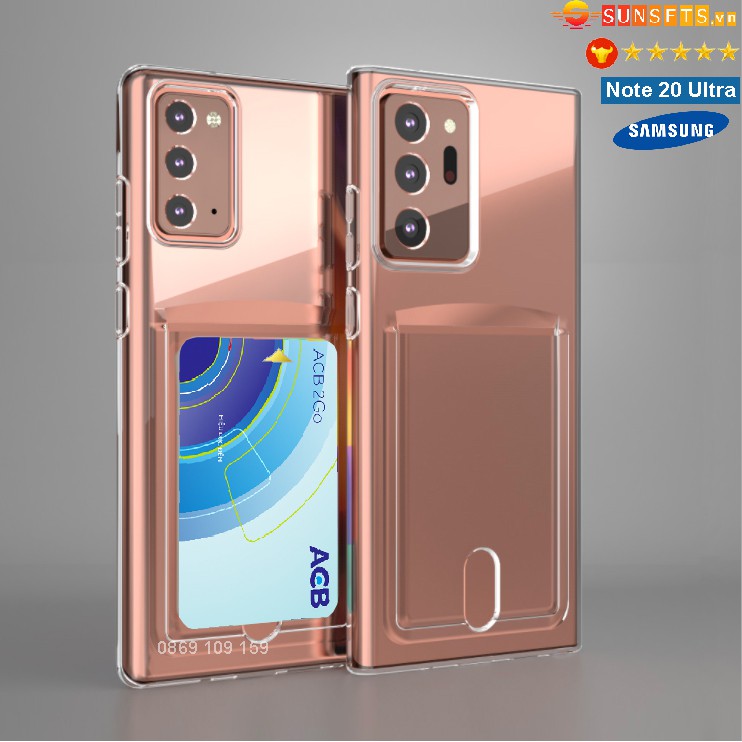 Ốp lưng Samsung Note 9/ Note 8/ Note 10+/ Note 20/ S10+ Plus/ S21/ S22 Ultra ngăn ví đựng thẻ ATM