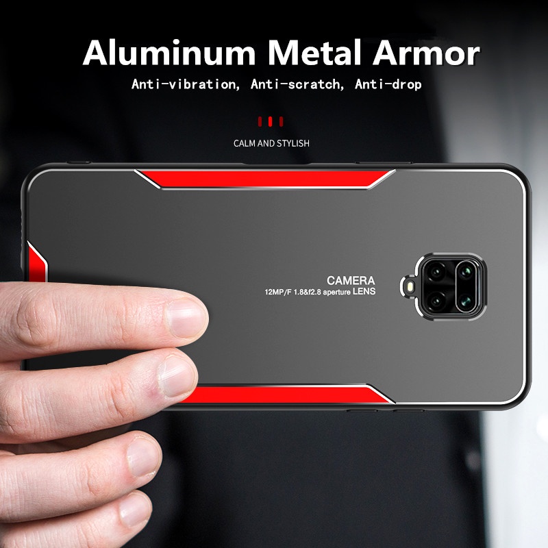 Ốp điện thoại kim loại nhôm cho Xiaomi Redmi Note 7 8 8T 9 Pro Max/Note 9S/10X Pro 5G Redmi 8 8A 9 Prime 9A 9i 9AT Poco