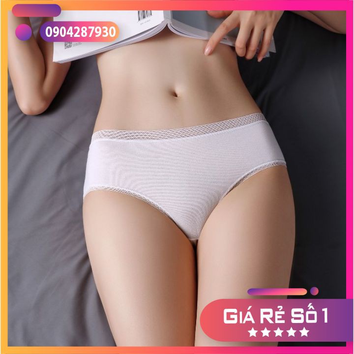 Quần Lót Nữ ❤️FREESHIP❤️ Combo 5 Quần Lót Cotton Viền Ren Kháng Khuẩn Cao Cấp