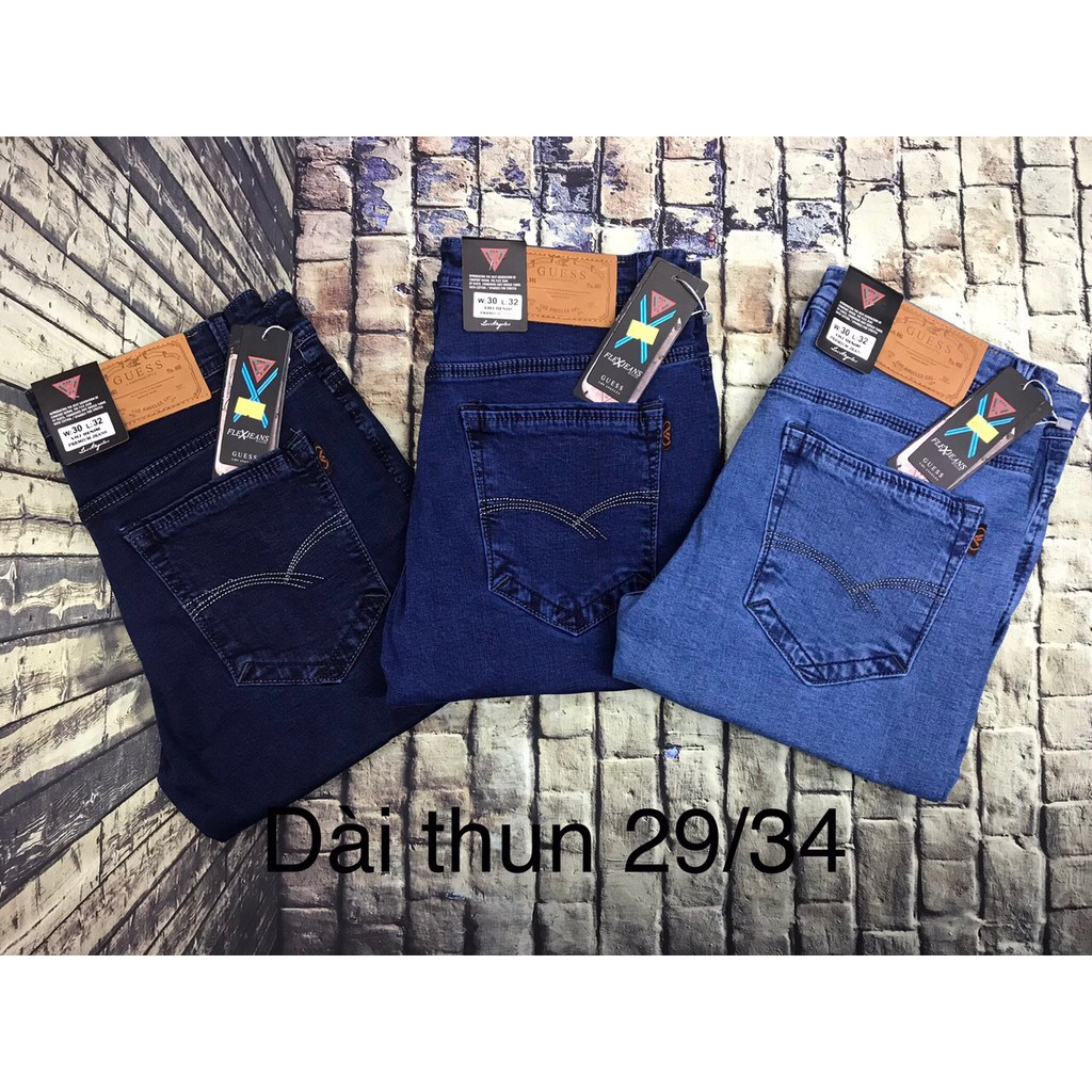 Quần jeans nam co giãn ống suông [Straight Fit] Big size QN236