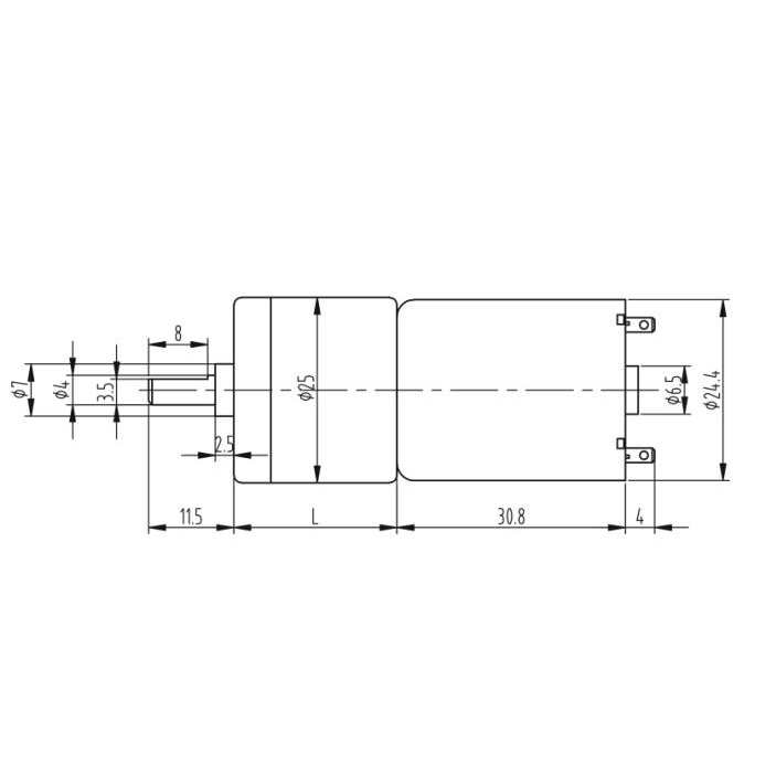 Động cơ giảm tốc GA25 35RPM 60RPM 250RPM 1360RPM