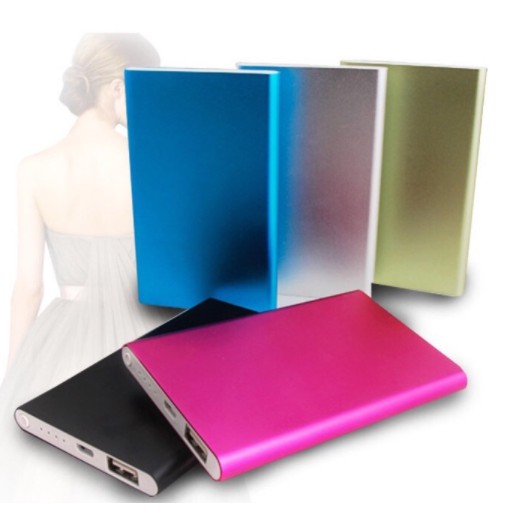 Sạc dự phòng 6000 mAh với vỏ hộp kim nhôm phù hợp điện thoại như Iphone,Samsung,Xiaomi