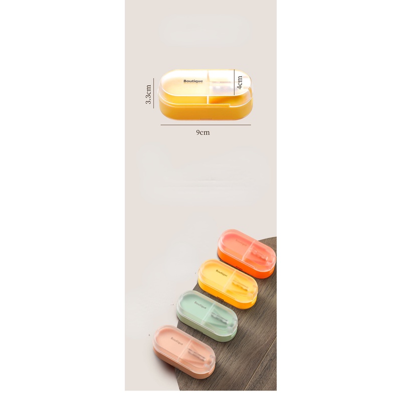 Hộp Đựng Thuốc Cỡ Nhỏ Trong Suốt Chia Ngăn Tiện Dụng Cho Gia Đình