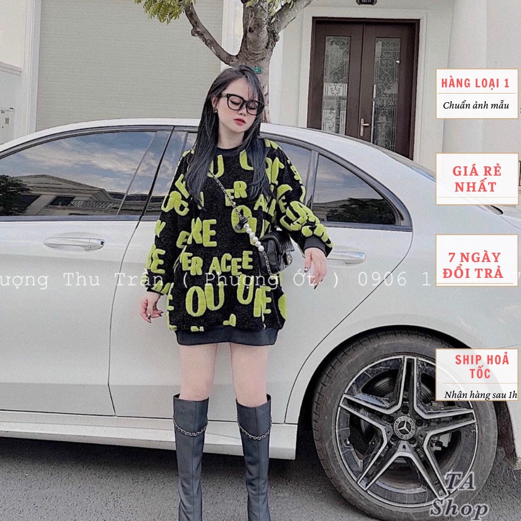 Áo len nữ chư nổi siêu hot dáng trùm mông sang chảnh