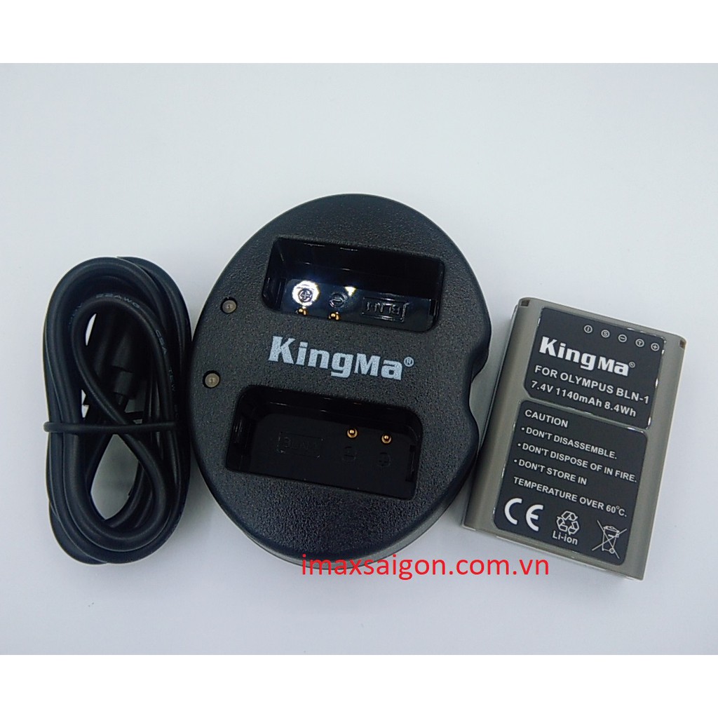 1 PIN 1 SẠC MÁY ẢNH KINGMA thay thế cho OLYMPUS BLN-1