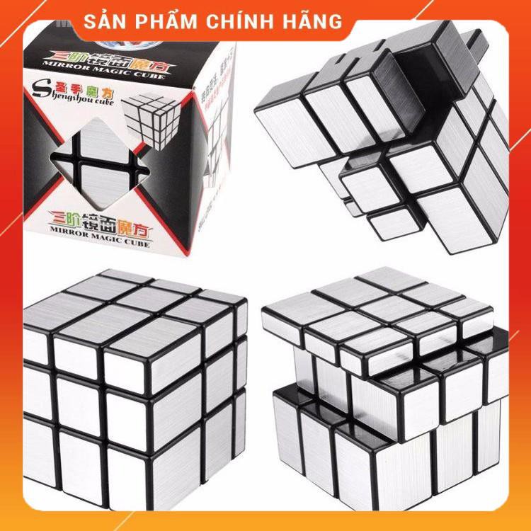 Đồ chơi Rubik Shengshou Mirror Bump màu bạc/vàng