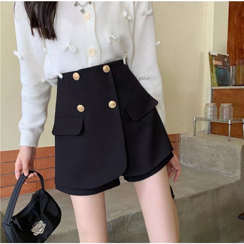 Quần Giả Váy Vạt 4 Cúc ❤️ Phong Cách Hàn Quốc❤️Đủ Màu Đen,Trắng M004 | BigBuy360 - bigbuy360.vn