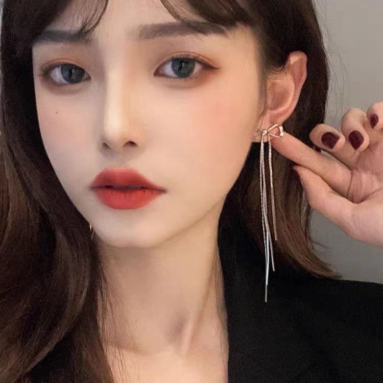 【Follow our shop-10K minus 5K】 2021 new Korean style tassel long earrings