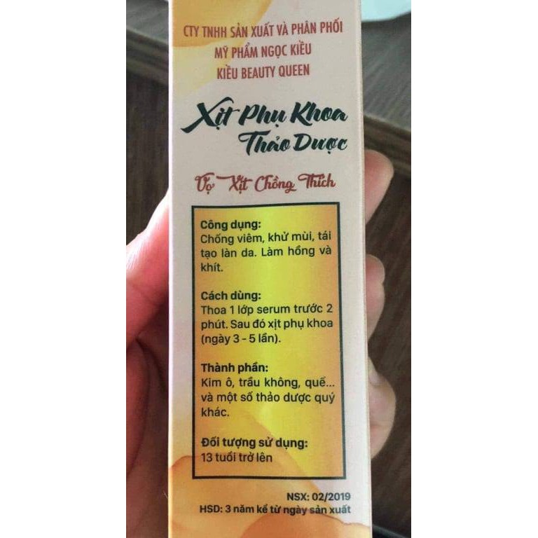 [Xã lỗ]Xịt Phụ Khoa Thảo dược Se Khít Vùng Kín ,Xịt Phụ Khoa Giảm Huyết Trắng Chai 100ml