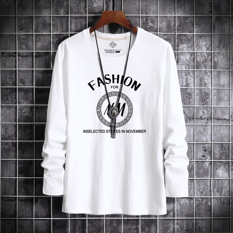 Áo thun nam Fashion cổ tròn đẹp tay dài UNIFUN mã MK D phong cách Hàn Quốc form rộng cho mùa thu đông