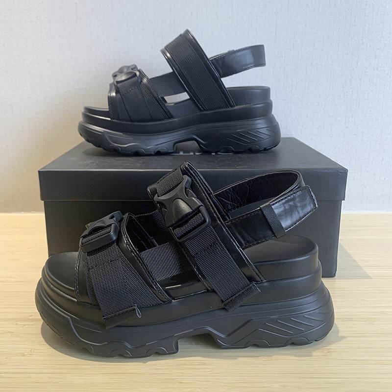 Sandals độn đế⚡FREESHIP⚡ hack chiều cao 7cm -Mã KQ02(Full box Logo Tiệm Giày Boot)