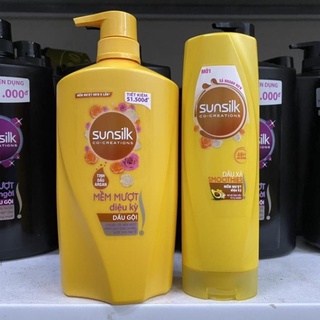 Combo sunsilk mềm mượt diệu kỳ gội 900g và xả 320g