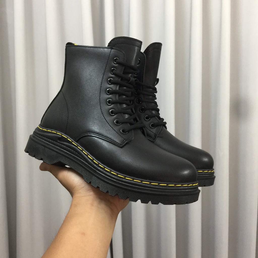 ( Có video chi tiết ) - Giày cao cổ - Bốt cổ cao dr martens phiên bản đế đen và đế kem 2021 INF - R779