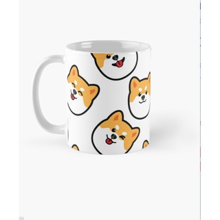 Cốc sứ Corgi múa lân