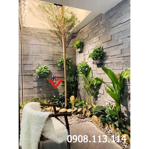 ĐÁ TỰ NHIÊN ỐP TƯỜNG NGOÀI TRỜI KIỂU 3D KT: R 25 x D 60 cm
