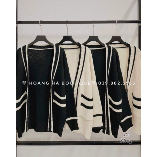 Áo khoác len viền hàng QC