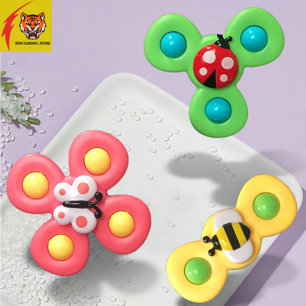 Set 3 Đồ Chơi Con Quay Spinner Hình Côn Trùng Ngộ Nghĩnh Cho Bé