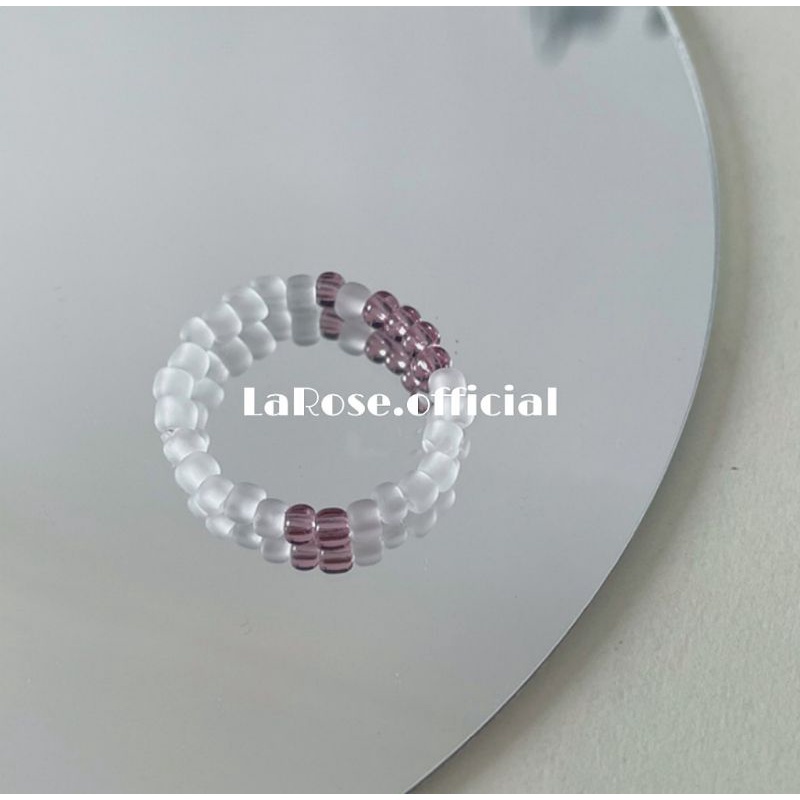 Nhẫn đơn giản mix tím đất