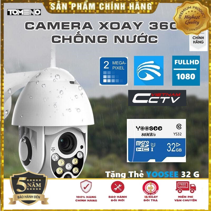 Camera Wifi Ip Ngoài Trời X2000 - FULLHD 1080 - Xoay 360°- Đèn Led- Đàm Thoại 2 Chiều-Hồng Ngoại Quay Đêm-Siêu Nét