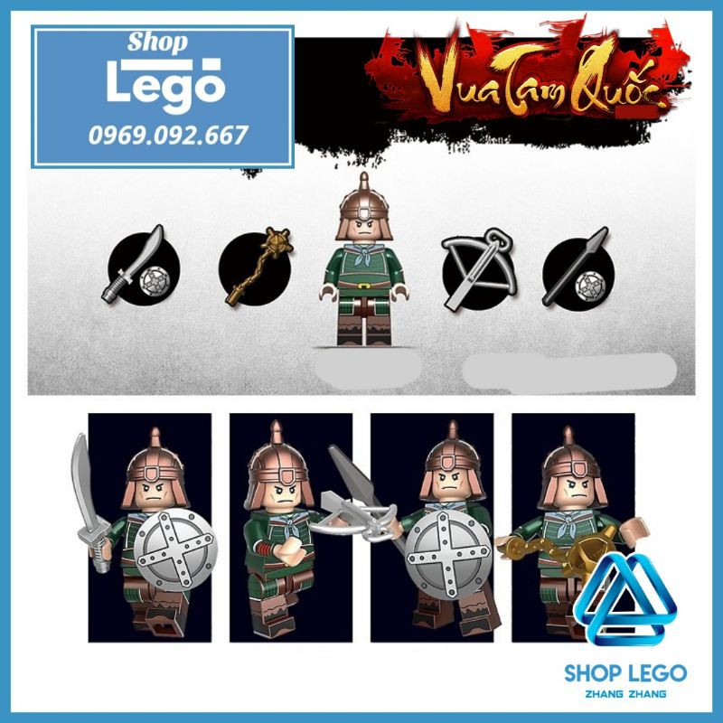 Xếp hình Quân Thục Tam quốc của Lưu Bị chiến binh Lego Minifigures Decool 300A 20300