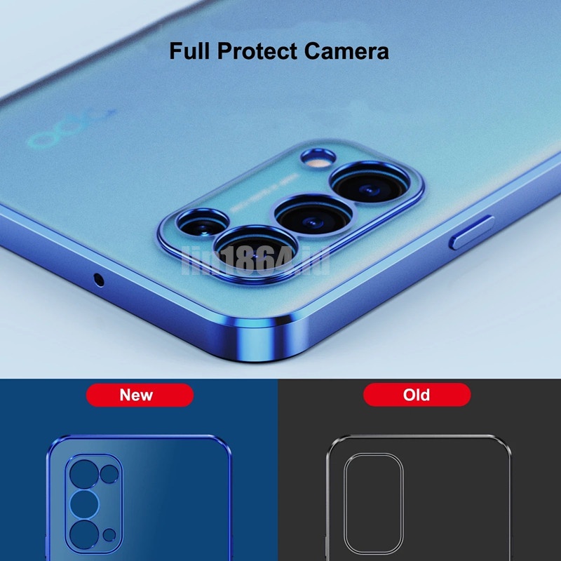 ốp lưng điện thoại mạ sang trọng tương thích Cho Oppo A94 A53 2020 A32 A12 A5 2020 A9 2020 A11K A91 A52 A15 A15S Reno5 Pro Reno6 Pro Ốp mềm silicon TPU trong suốt case