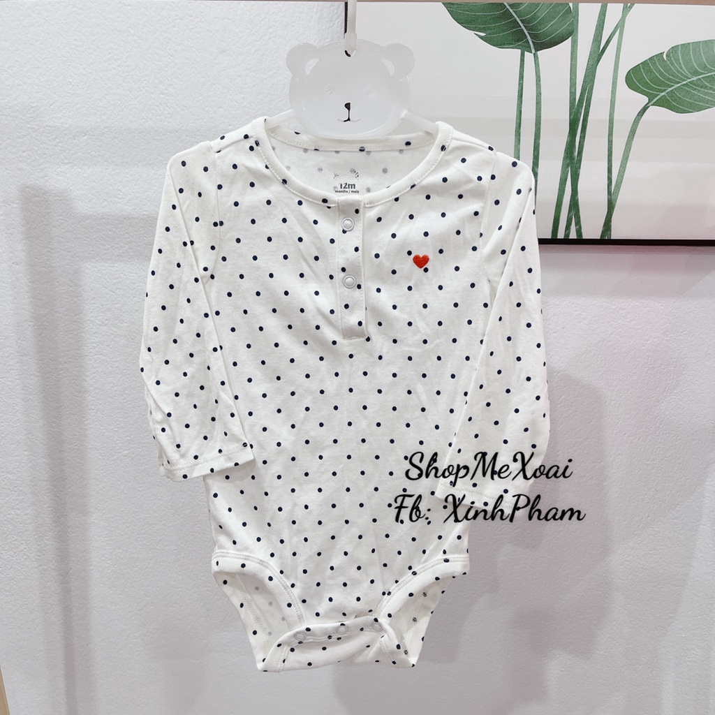 [Chọn mẫu 2][ Size 3M] BODYSUIT, BODYCHIP DÀI TAY XUẤT DƯ CHO BÉ TỪ 3-5,3KG