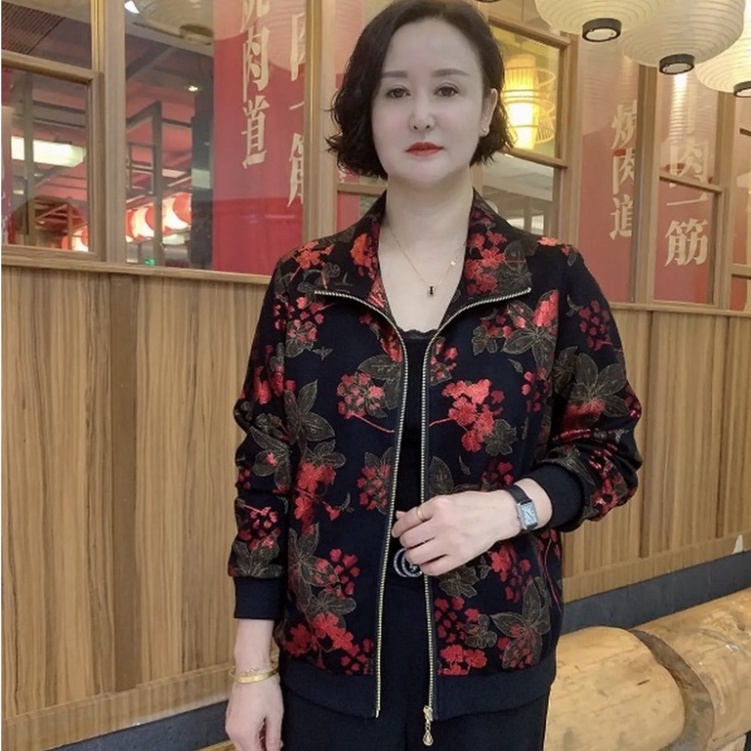 Áo khoác in 3D mặc nhà cao cấp - Áo khoác bomber cho mẹ KEMBOUTIFULL - T12