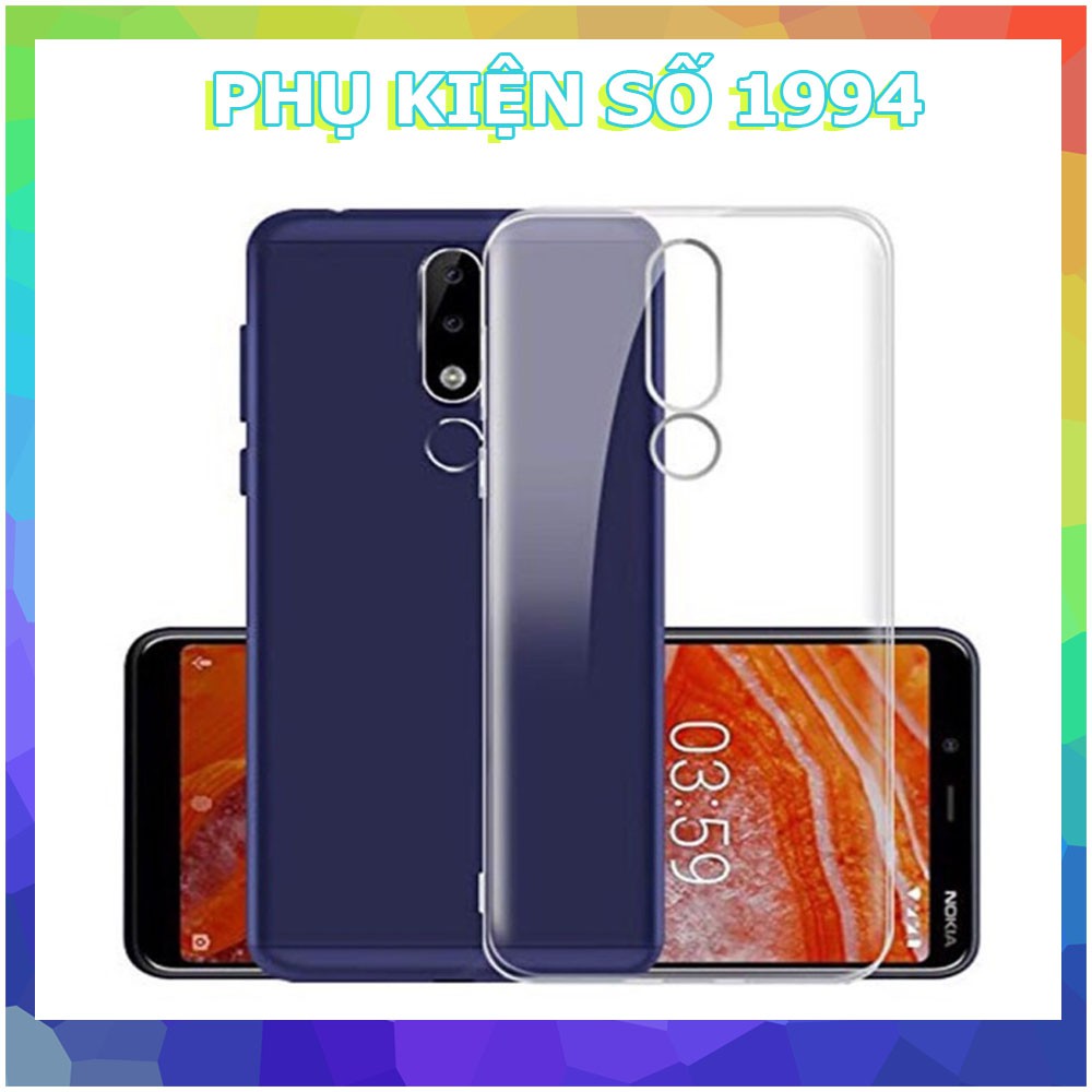 Ốp lưng silicon trong suốt Nokia 3.1 Plus