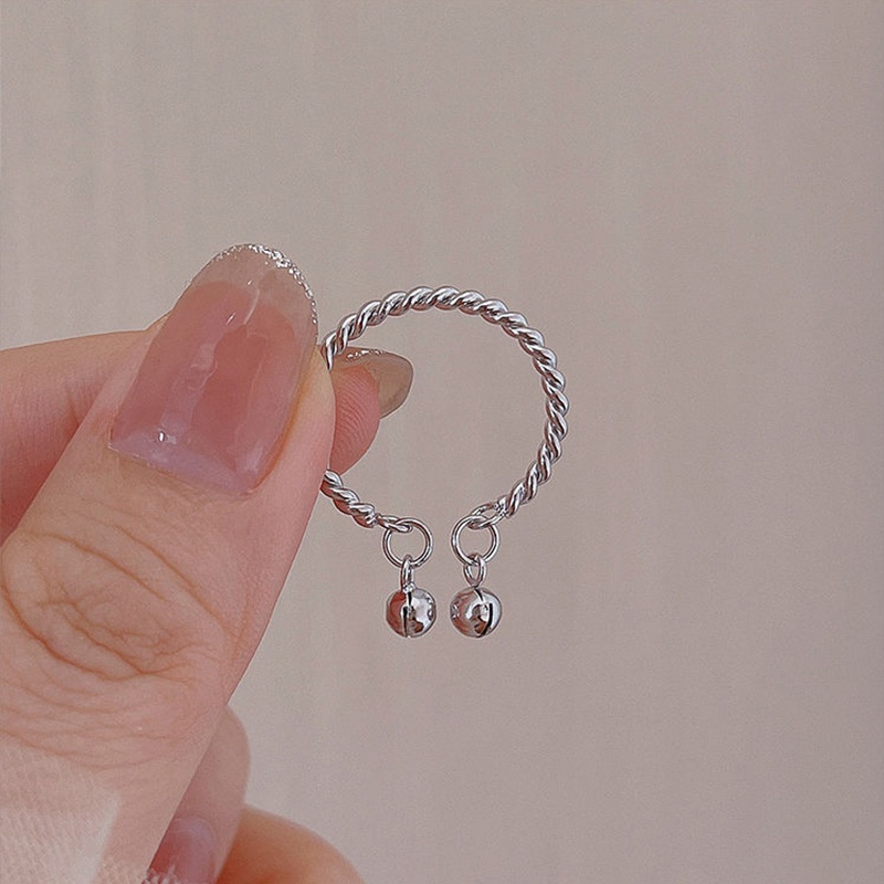 Nhẫn Bạc Hình Chuông Có Thể Điều Chỉnh Kích Thước Thời Trang Cho Nữ