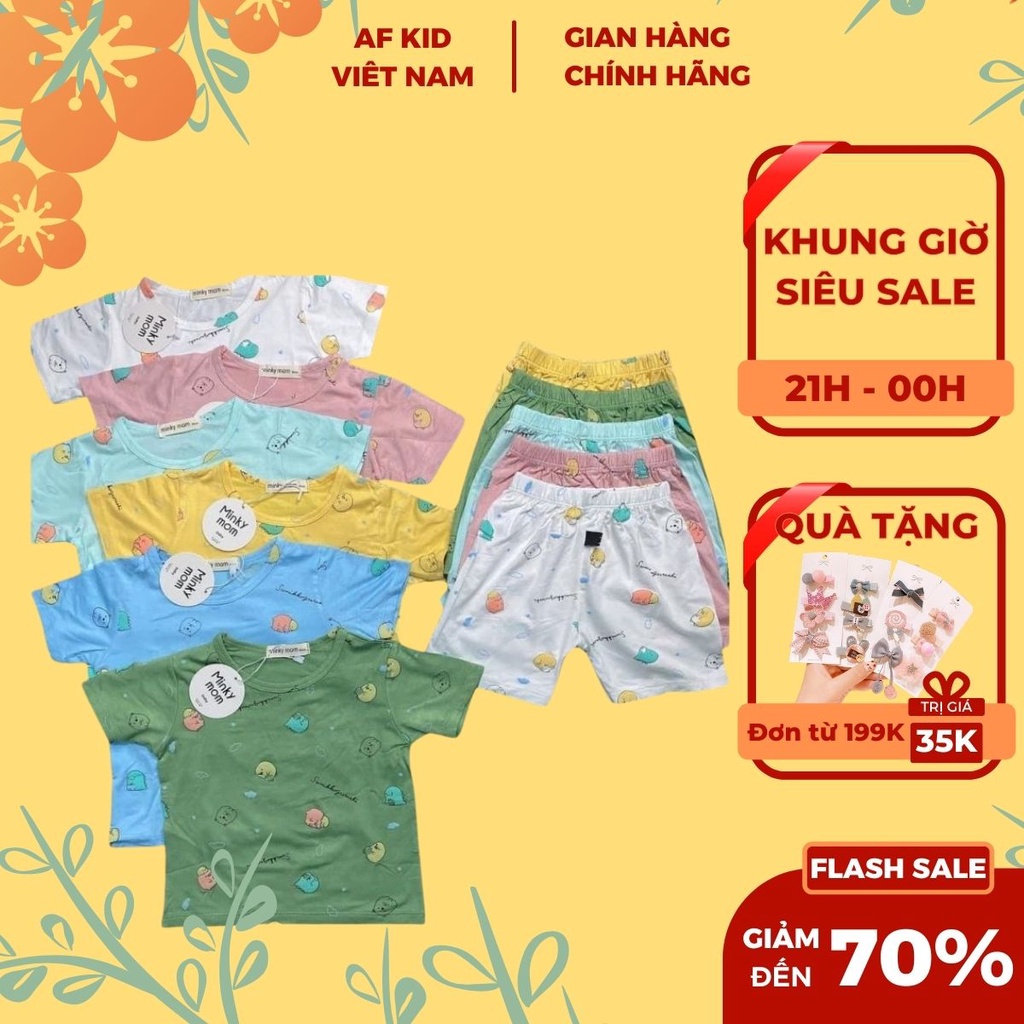 Bộ cộc tay Sumi cho bé trai bé MINKY MOM chất liệu thun lạnh cao cấp ATKID Việt Nam