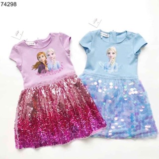 Váy elsa đính cườm cho bé gái