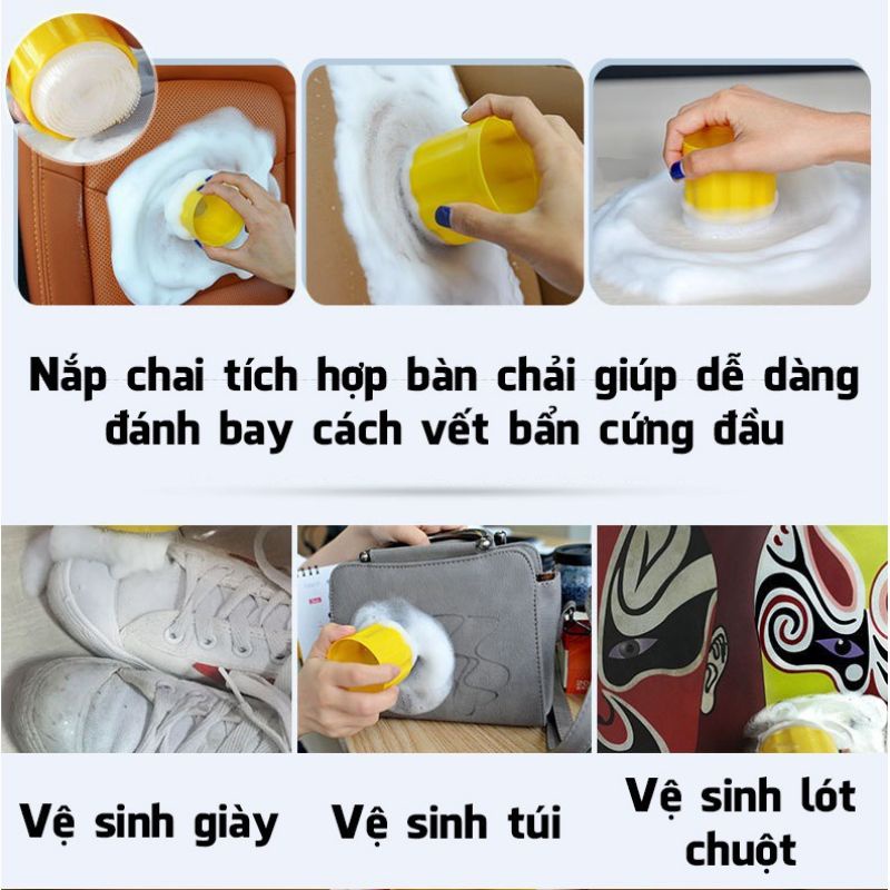 chai vệ sinh nội thất ô tô đa năng Foam Clean, sạch đẹp như mới