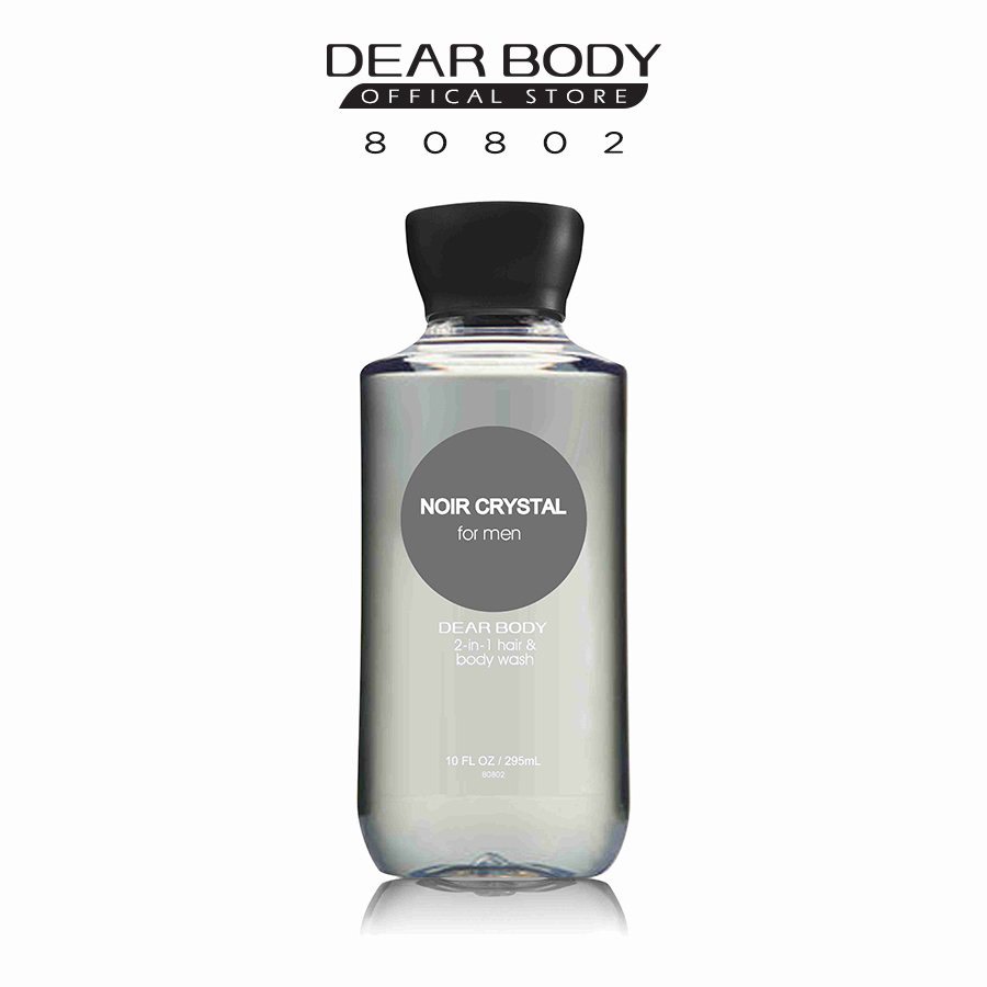 Combo sữa tắm và xịt thơm toàn thân body mist for men Noir Crystal Dearbody UK