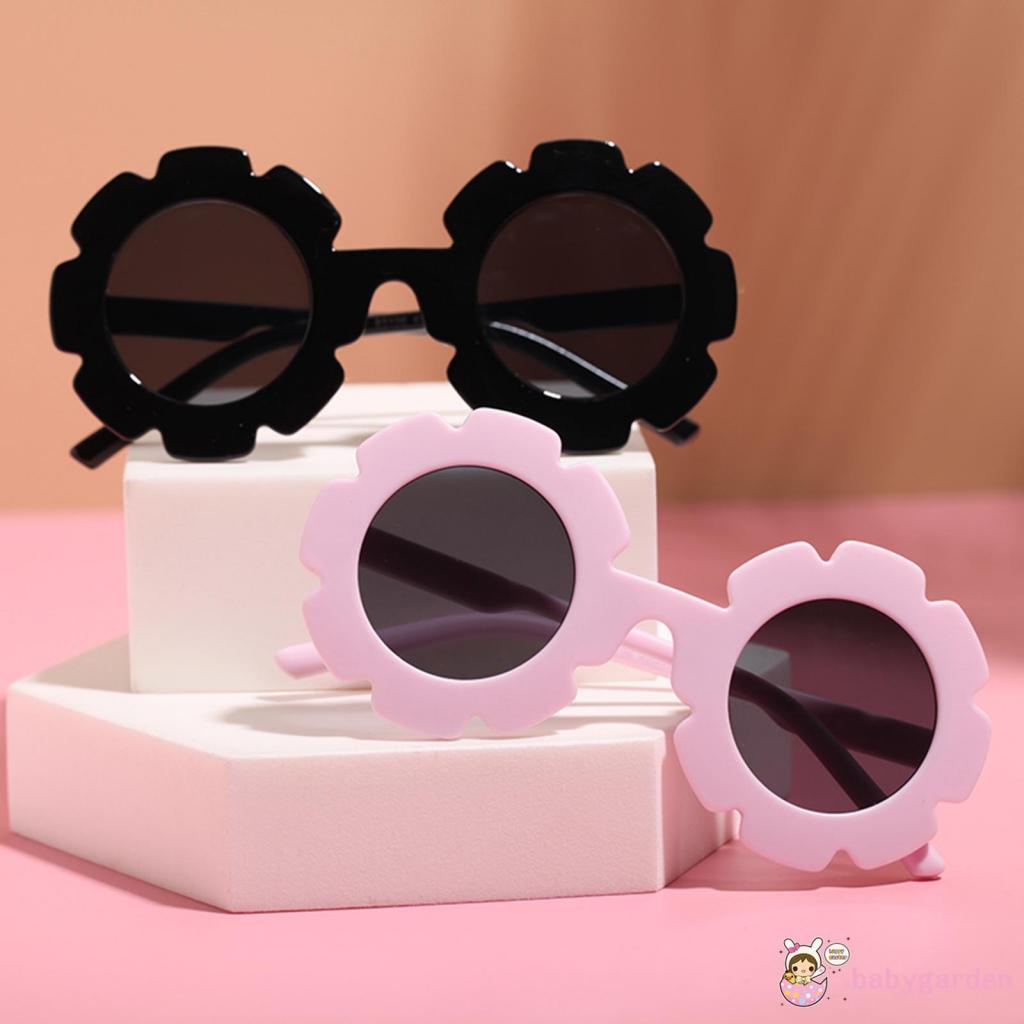 BABYGARDEN-Kids Sunglasses Children Fashion Sun Glasses Boys Girl Frosted Flower Shaped Frame Outdoors Travel