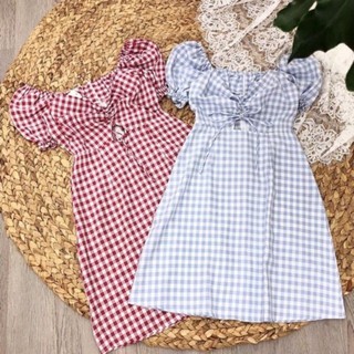 Đầm caro rút ngực (Ảnh thật ở cuối)