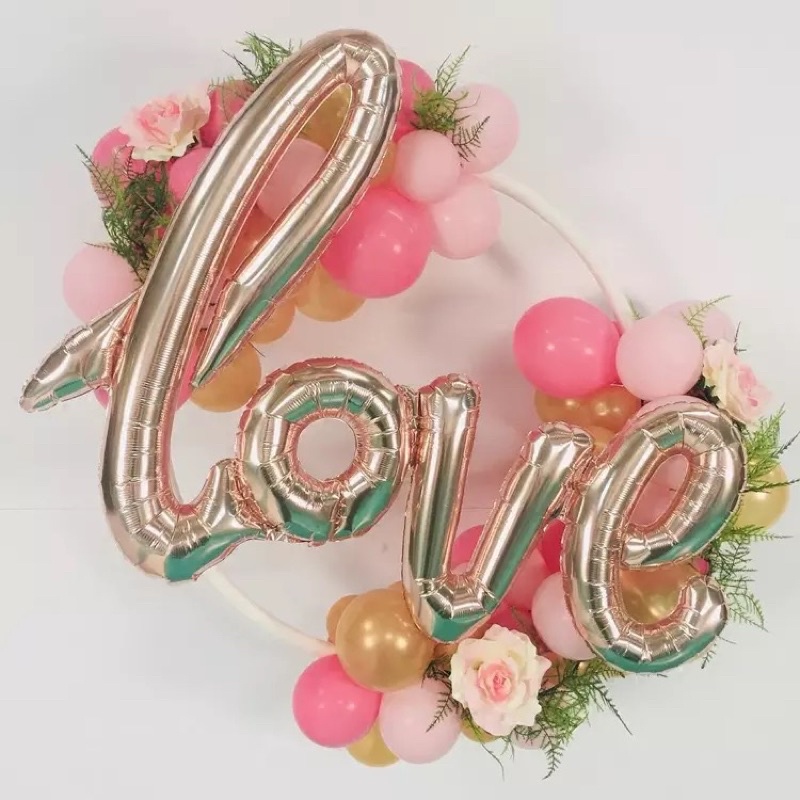 Bóng Trang Trí Tráng Nhôm Chữ Love Liền Trang Trí Tiệc Cưới, Tiệc Sinh Nhật Kích Thước 108*65cm