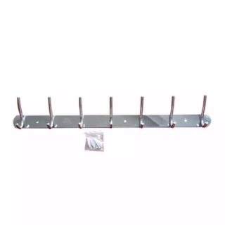 Móc treo quần áo gắn tường 7 mấu inox sịn