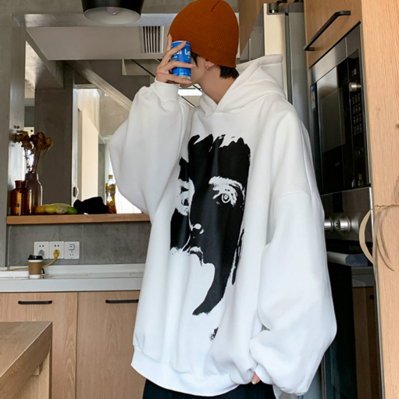 Áo Hoodie Dáng Rộng/ Có 4 Màu/ Có In Hình Thời Trang Phong Cách Hàn Quốc Cho Nam | BigBuy360 - bigbuy360.vn