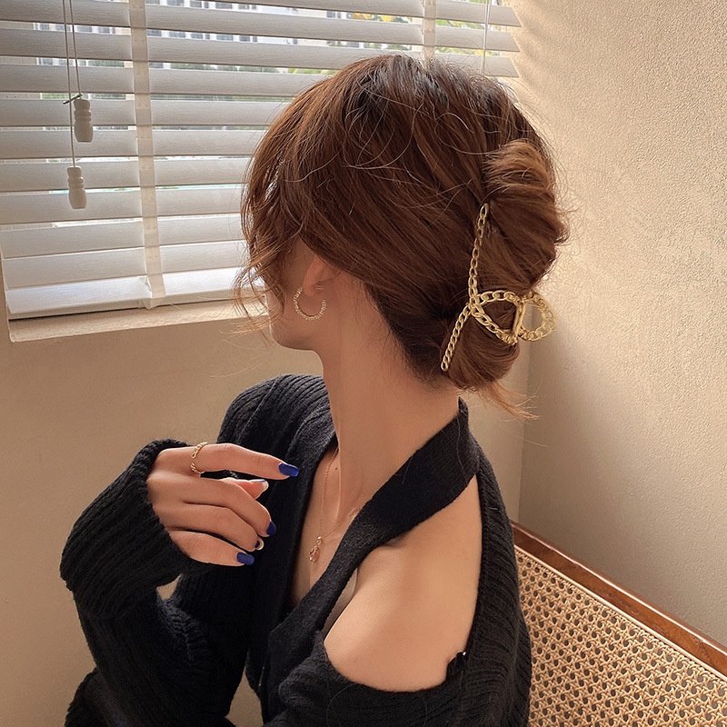 Kẹp tóc hình cá mập bằng kim loại phong cách Hàn Quốc cho nữ